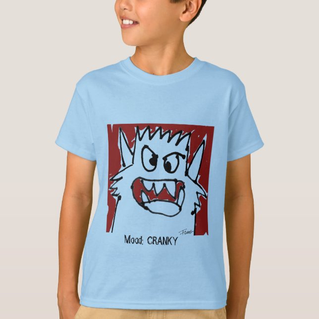 Mood:  CRANKY Cute Monster T-Shirt (Front)