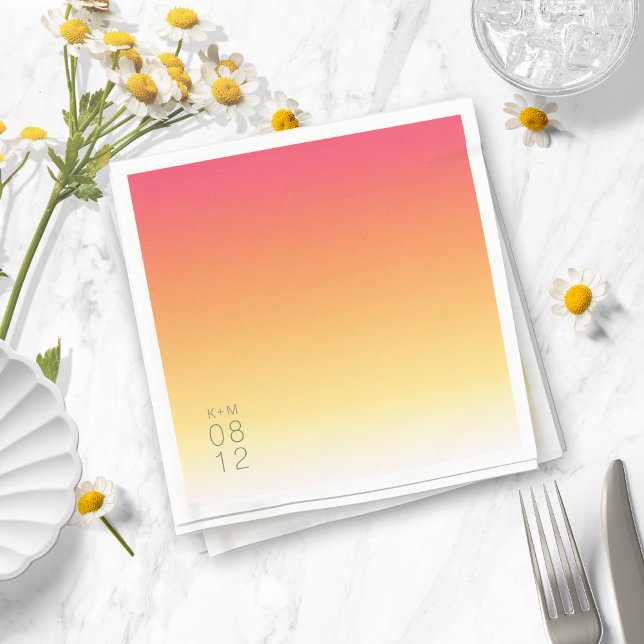 Mood Gradient Wedding Hot Summer ID741 Napkin (Creator Uploaded)
