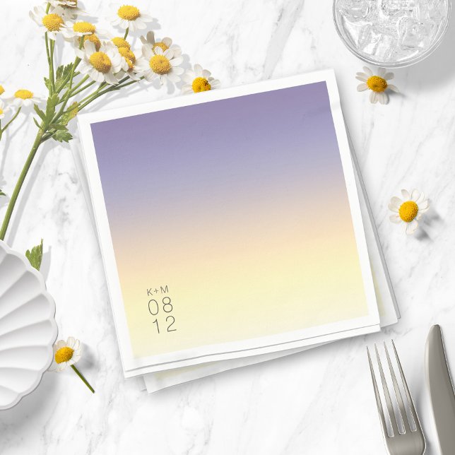 Mood Gradient Wedding Indigo Sunset ID741 Napkin (Creator Uploaded)