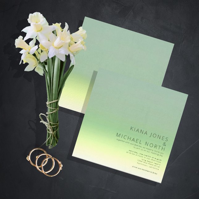 Mood Gradient Wedding Spring Meadow ID741 Invitation (Creator Uploaded)