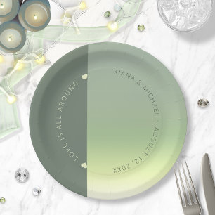 Mood Gradient Wedding Spring Meadow ID741 Paper Plate