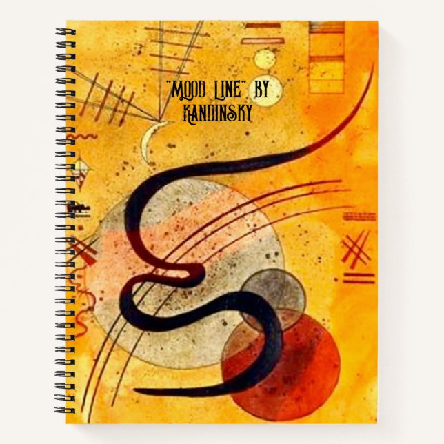 "Mood Line" by Kandinsky Personalised Name Notebook (Front)