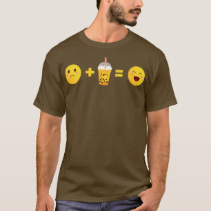 Mood Milk Tea Face Math Emoticon Sadboi Smile Tren T-Shirt