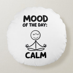 Mood of the Day Calm Yoga Meditation Round Cushion