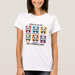Mood of the Day Cute Panda Illustration   Kawaii  T-Shirt