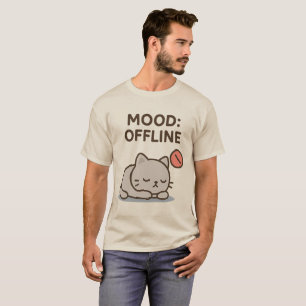 Mood: Offline – Funny Cartoon Offline Design T-Shirt