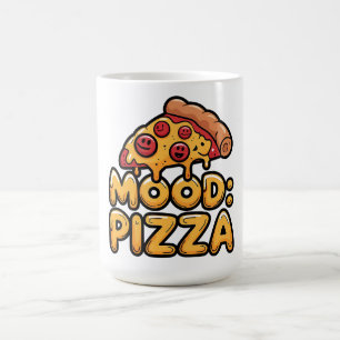 Mood: Pizza - Fun Cartoon Slice with Happy Topping Coffee Mug