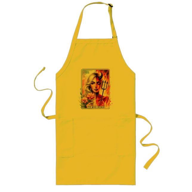 Mood Swings, Fun, tarot, menopause, mood, humour  Long Apron (Front)