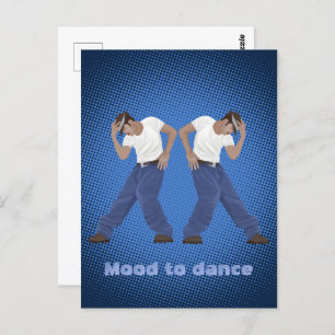 Mood to dance postcard