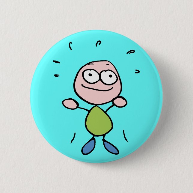 Moodbutton 'ecstatic' 6 cm round badge (Front)