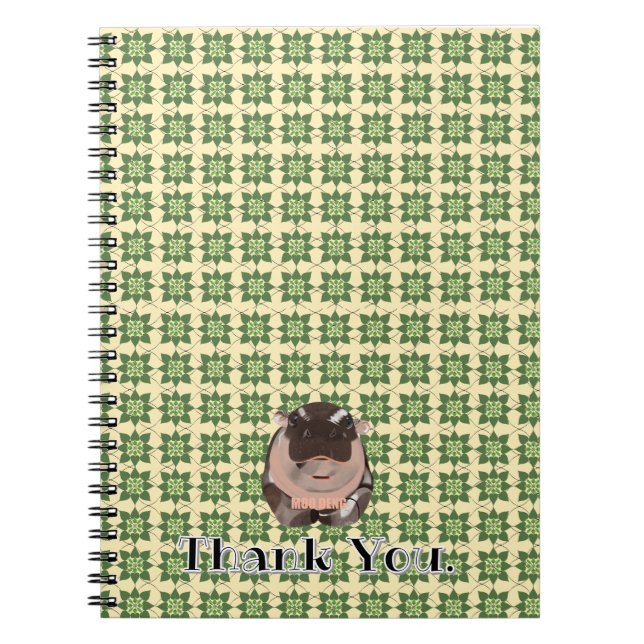 Moodeng hippo Thailand style. Notebook (Front)