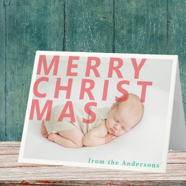 Moodern simple Christmas photo Holiday Card (Creator Uploaded)