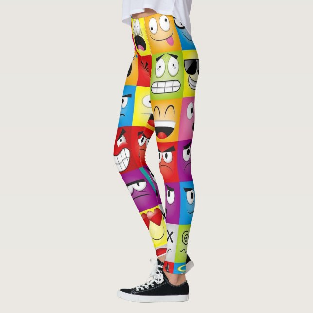 Moods and Emoticons Leggings (Left)