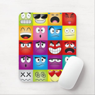 Moods and Emoticons Mouse Pad