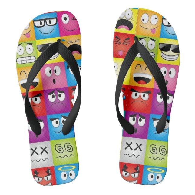 Moods and Emoticons Thongs (Footbed)