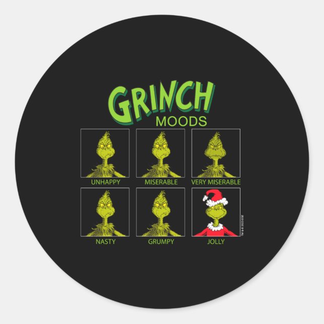 Moods Chart Christmas Edition  Classic Round Sticker (Front)