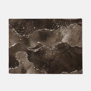 Moody Agate   Coffee Brown Golden Bronze Taupe Doormat