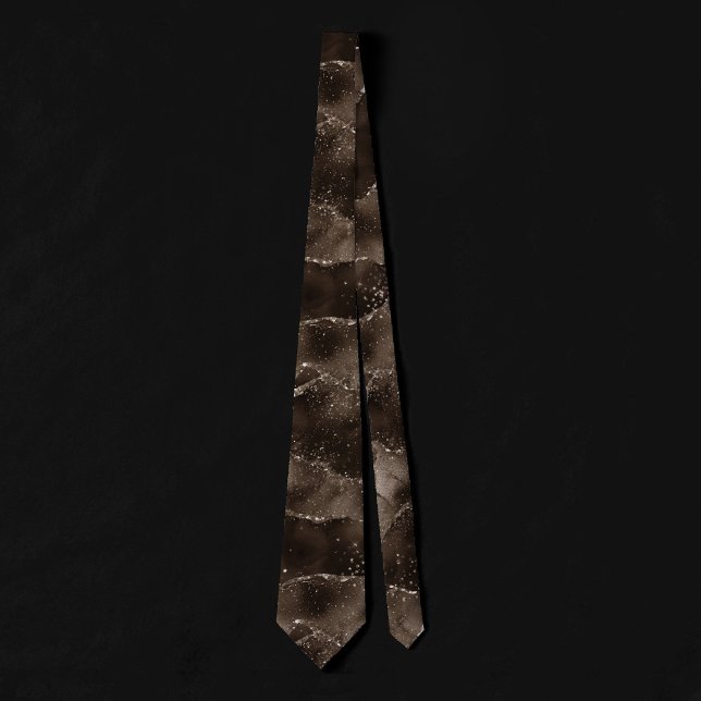 Moody Agate | Coffee Brown Golden Bronze Taupe Tie (Creator Uploaded)