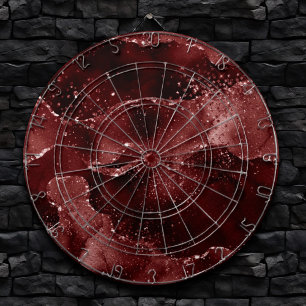 Moody Agate   Henna Blood Red Garnet Jewel Tone Dartboard