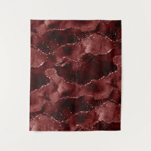 Moody Agate   Henna Blood Red Photo Booth Backdrop Tapestry