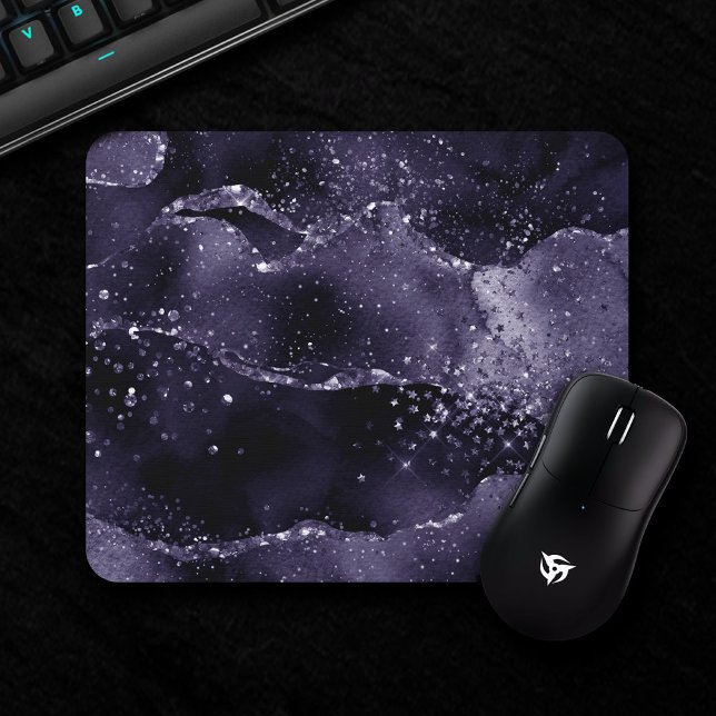 Moody Agate | Midnight Indigo Deep Purple Glam Mouse Pad (Creator Uploaded)