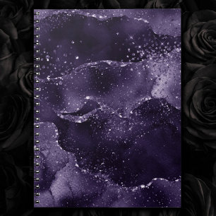 Moody Agate Midnight Indigo Deep Purple Glam Notebook