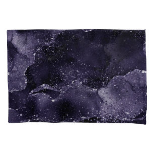 Moody Agate Midnight Indigo Deep Purple Glam Pillowcase