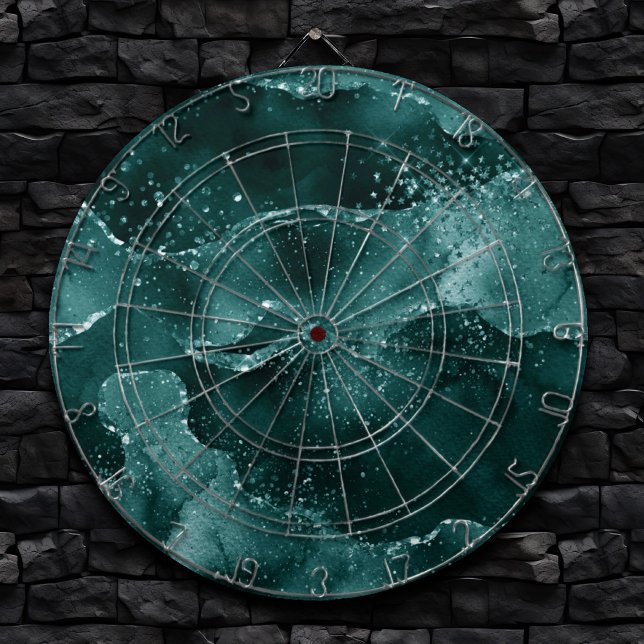 Moody Agate | Teal Green Malachite Rich Jewel Tone Dartboard (Creator Uploaded)