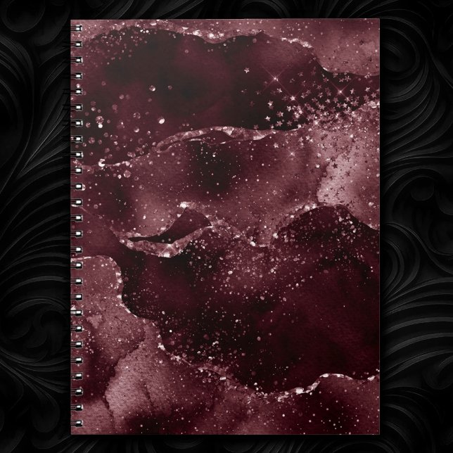 Moody Agate | Wine Bordeaux Sangria Merlot Maroon Notebook (Creator Uploaded)