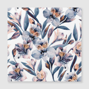 Moody Alstroemeria: Watercolor Flowers Pattern