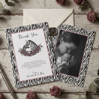 Moody Alternative Baby Shower Thank You Card