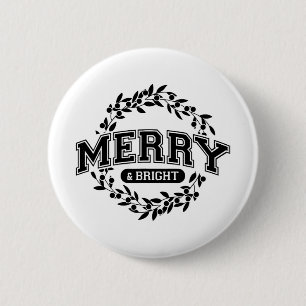 Moody And Uptight Merry And Xmas Bright Matching C 6 Cm Round Badge