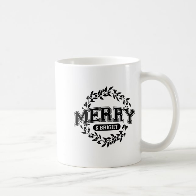 Moody And Uptight Merry And Xmas Bright Matching C Coffee Mug (Right)