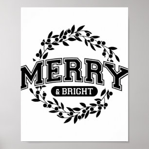 Moody And Uptight Merry And Xmas Bright Matching C Poster