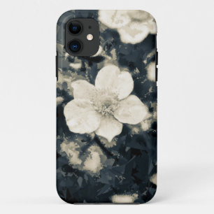 Moody Anemone Flower Botanical Art iPhone 11 Case