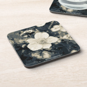 Moody Anemone Flower Botanical Art Coaster