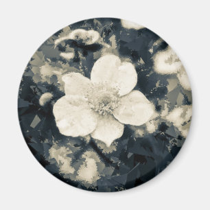 Moody Anemone Flower Botanical Art Magnet