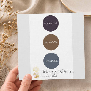 Moody Autumn Wedding Colour Palette Invitation