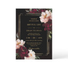 Moody Black Burgundy Blush Floral Peonies Wedding