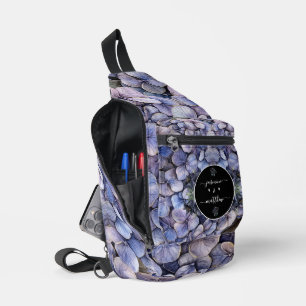 Moody Black Floral Classic Couple Names Wedding Sling Bag
