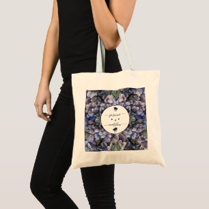 Moody Black Floral Classic Couple Names Wedding Tote Bag