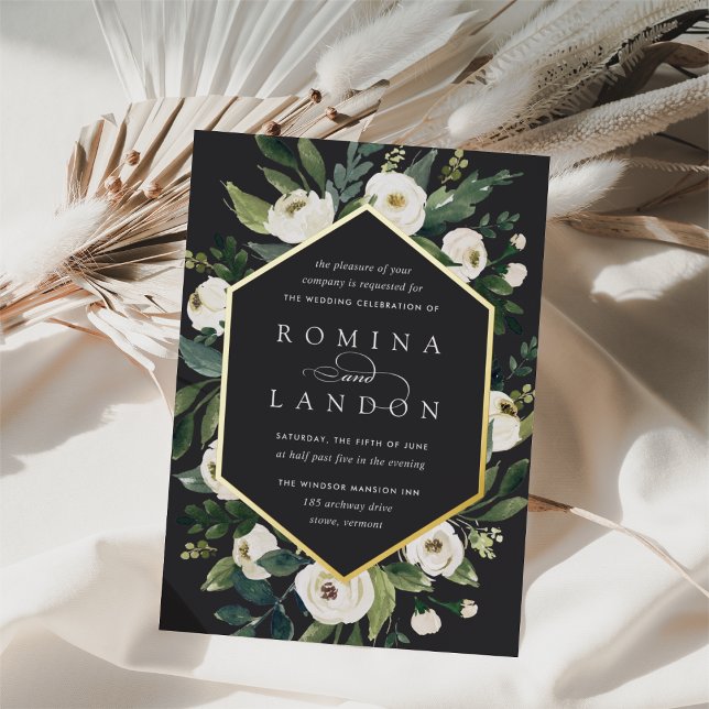 Moody Black & White Floral Wedding (Creator Uploaded)