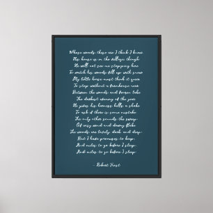 Moody Blue Custom Poem Print on Canvas