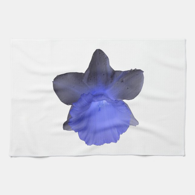 Moody Blue Dripping Daffodil Kitchen Towel (Horizontal)