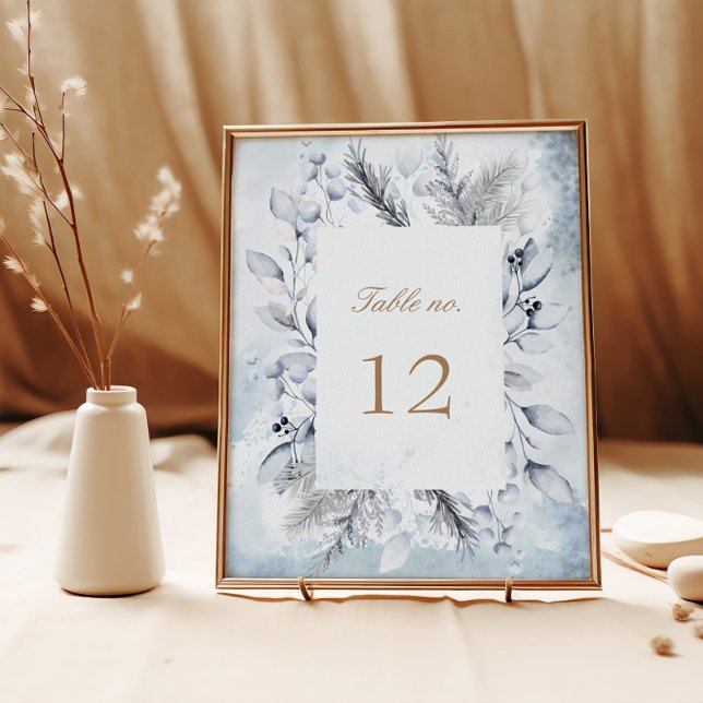 Moody Blue Winter Floral Wedding Number (Creator Uploaded)