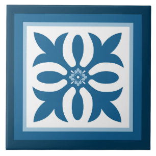 Moody blues colours pattern feature tile