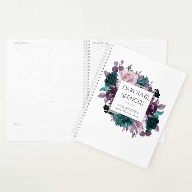 Moody Boho | Eggplant Purple and Mauve Rose Custom Planner (Display)
