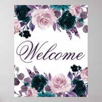Moody Boho | Eggplant Purple Floral Quinceanera