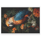 Moody Botanical Bar Cabinet Parrot Decoupage