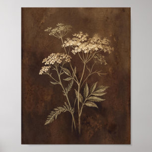 Moody Botanical I Vintage Painting Poster